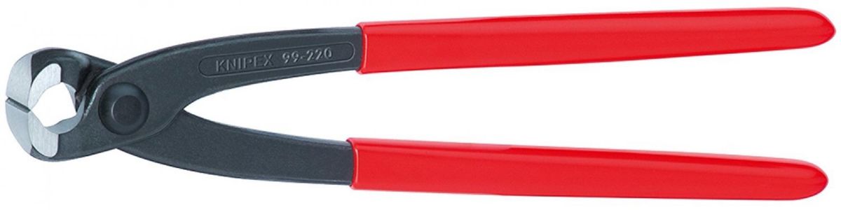 Tenaille Russe noire atramentisee polie poignees gainees en plastique longueur 220 mm