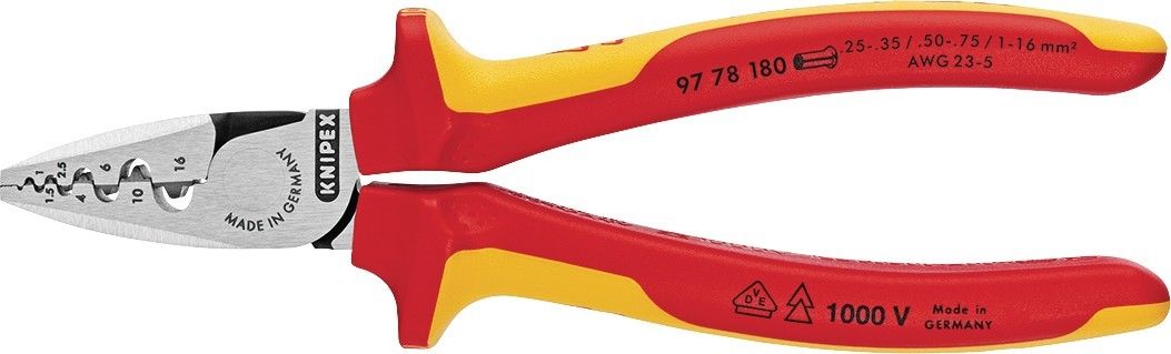 Pince a sertir pour embouts de cable 180 mm _ 97 78 180