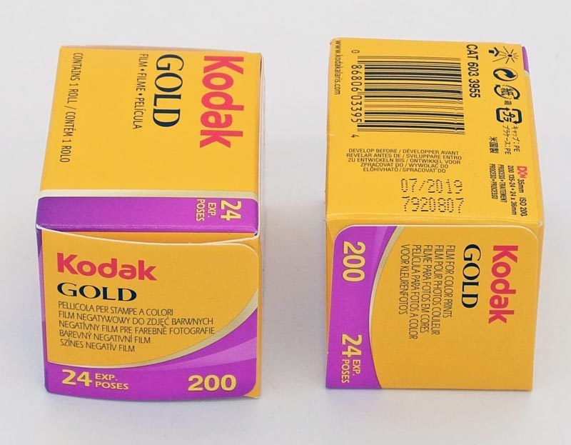 Kodak lot de 2 films GOLD 200 ISO 24 poses, peremption decembre juillet 2019