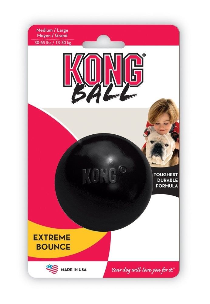 Jouet Pour Chien Kong Balle Extreme Caoutchouc Durable Taille Ml Couleur Noire