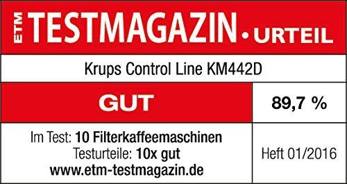 Cafetiere Filtre Krups Control Km442d - Inox Brosse - 15 Tasses - Programmable