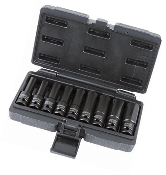 Jeu De 9 Douilles Torx Femelles A Choc Kstools - E10-e11-e12-e14-e16-e18-e20-e24 En Acier