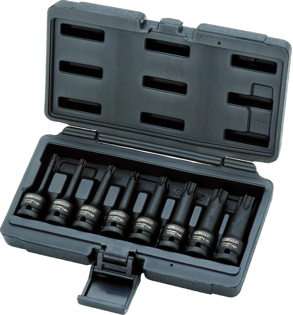 Coffret 8 douilles a choc Torx