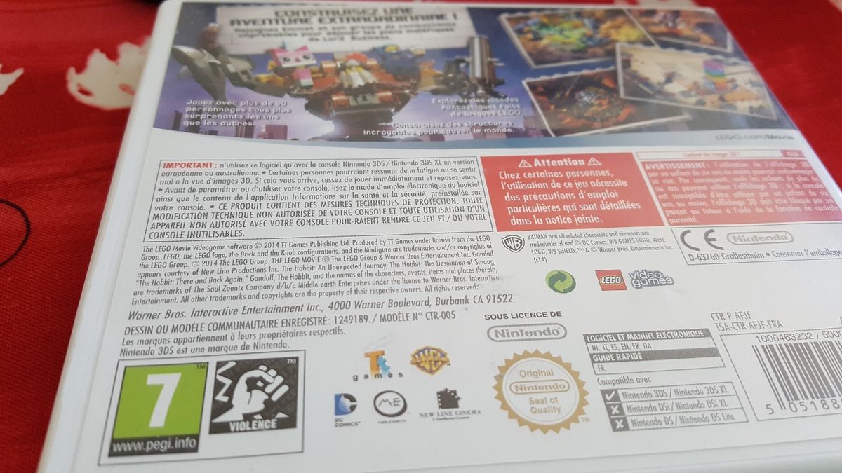 Lego La Grande Aventure Jeu 3ds