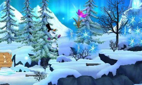 Jeu 3ds - Disney - La Reine Des Neiges : La Quete Dolaf - Plateforme - 60 Niveaux - Pegi 3+