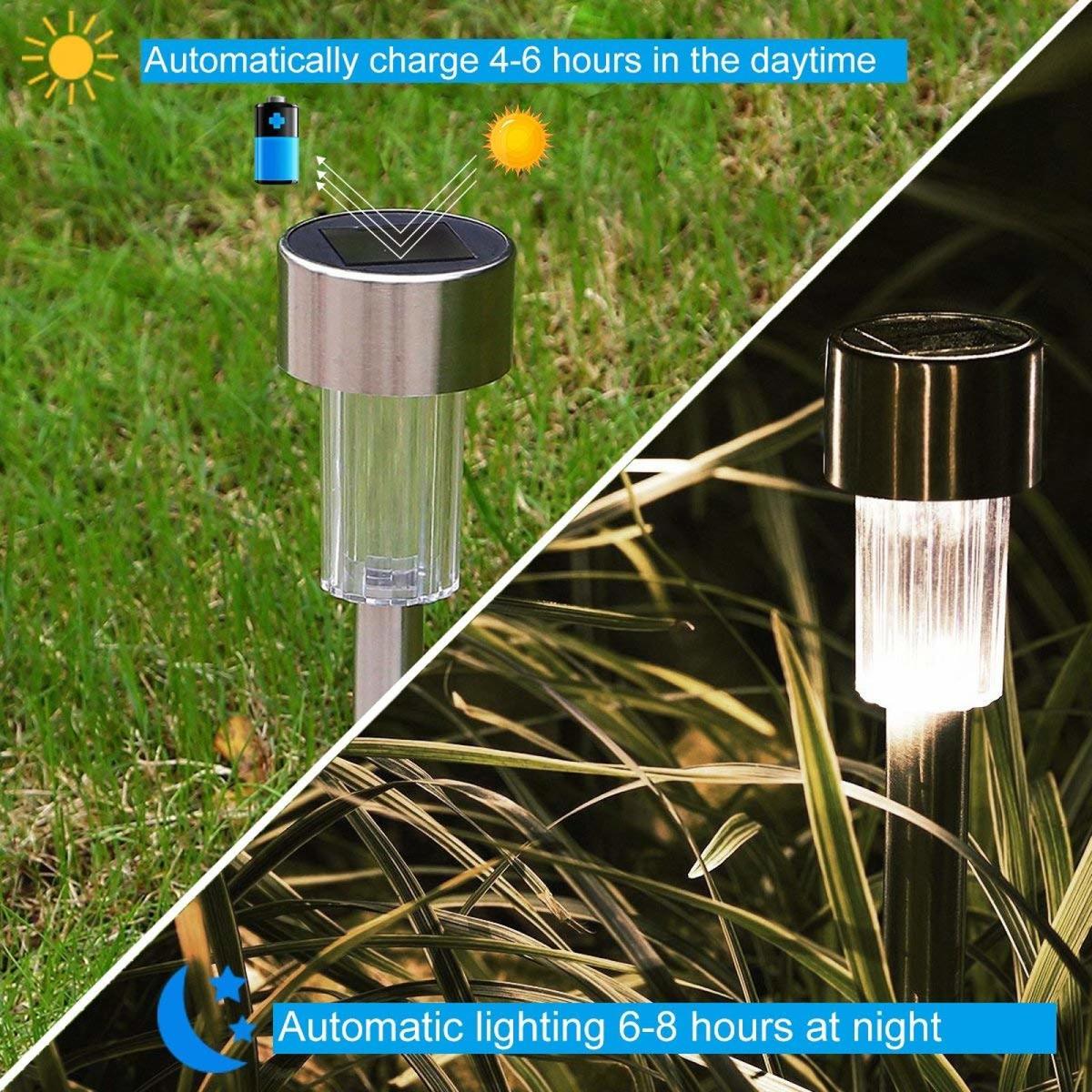 Lampe Solaire Exterieur Jardin, Bawoo 12pcs Lampe Led Decoration Eclairage Sol