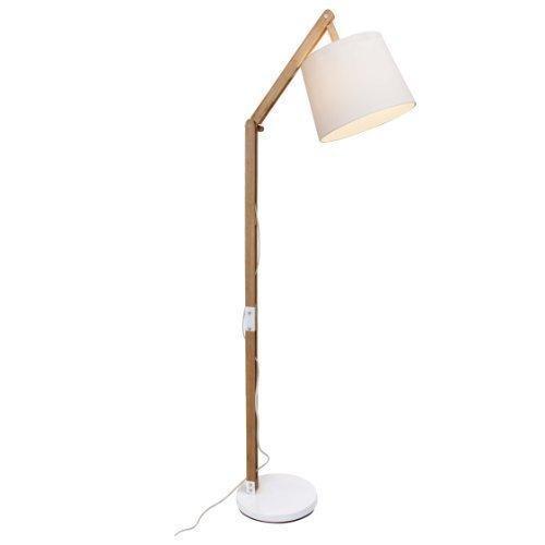 Lampadaire 1 lumiere CARLYN 1x60W E27 BOIS CLAIR BLANC - BRILLIANT - 09958A75