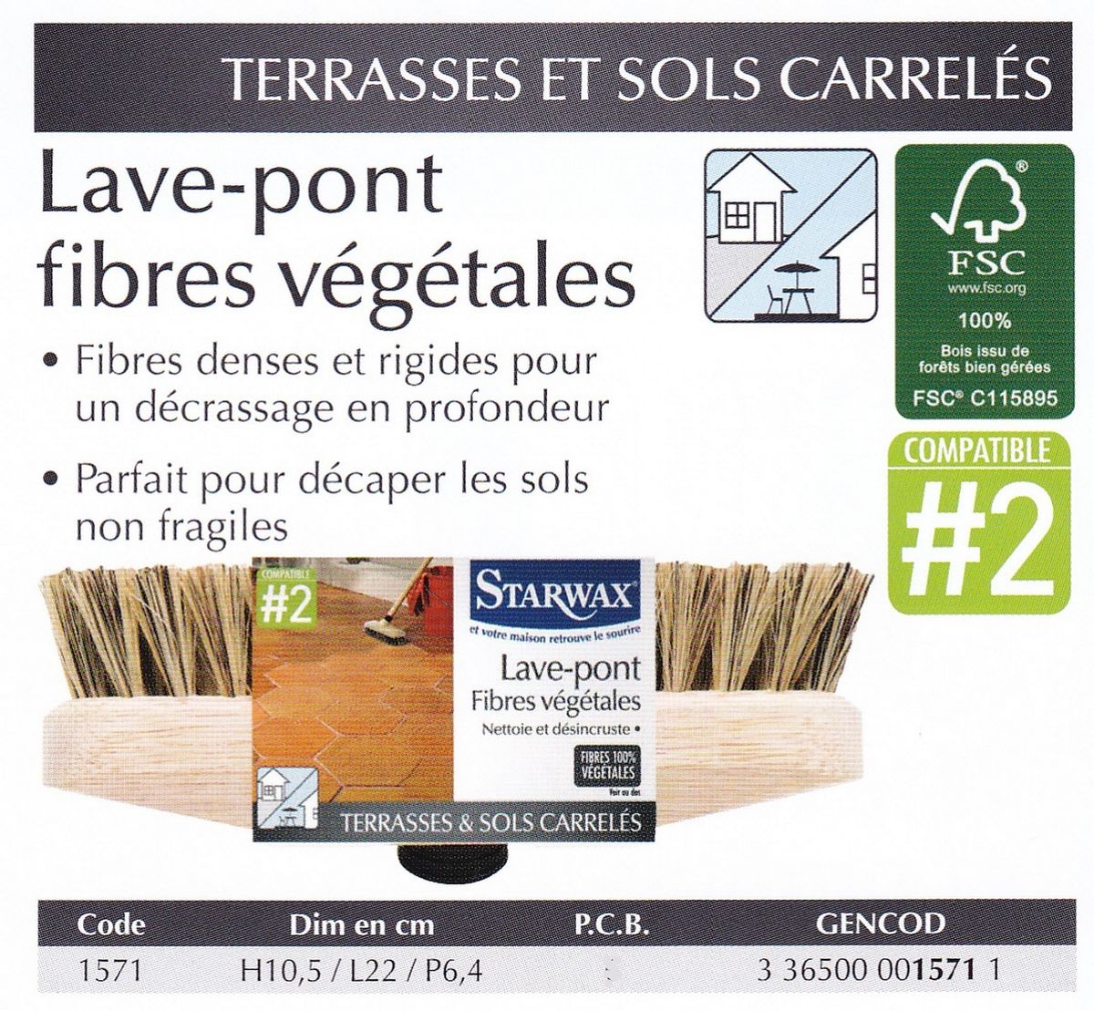Lave-pont fibre vegetale