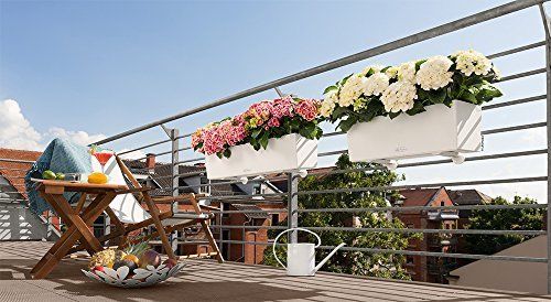 Lechuza Jardiniere Balconera Color 80 79 X 19 X 19 Cm 12 L Kit Complet Blanc