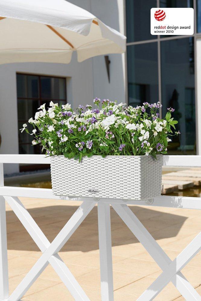 Lechuza Jardiniere Balconera Cottage 50 - Blanc - 44x33 Cm - Avec Reserve Deau