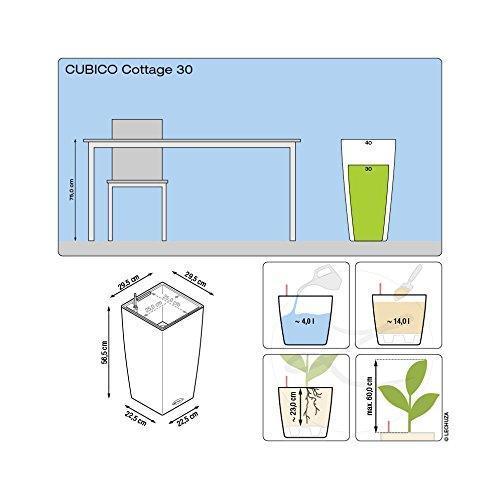 Lechuza Chalet Cubique Avec Irrigation Set Pots En Plastique Interieur