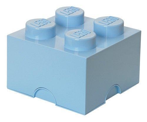 Brique de rangement LEGO® bleue claire 4 tenons