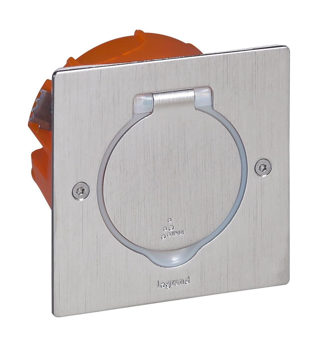 Prise Electrique - Legrand - Simple - Inox - Ip44 - A Encastrer