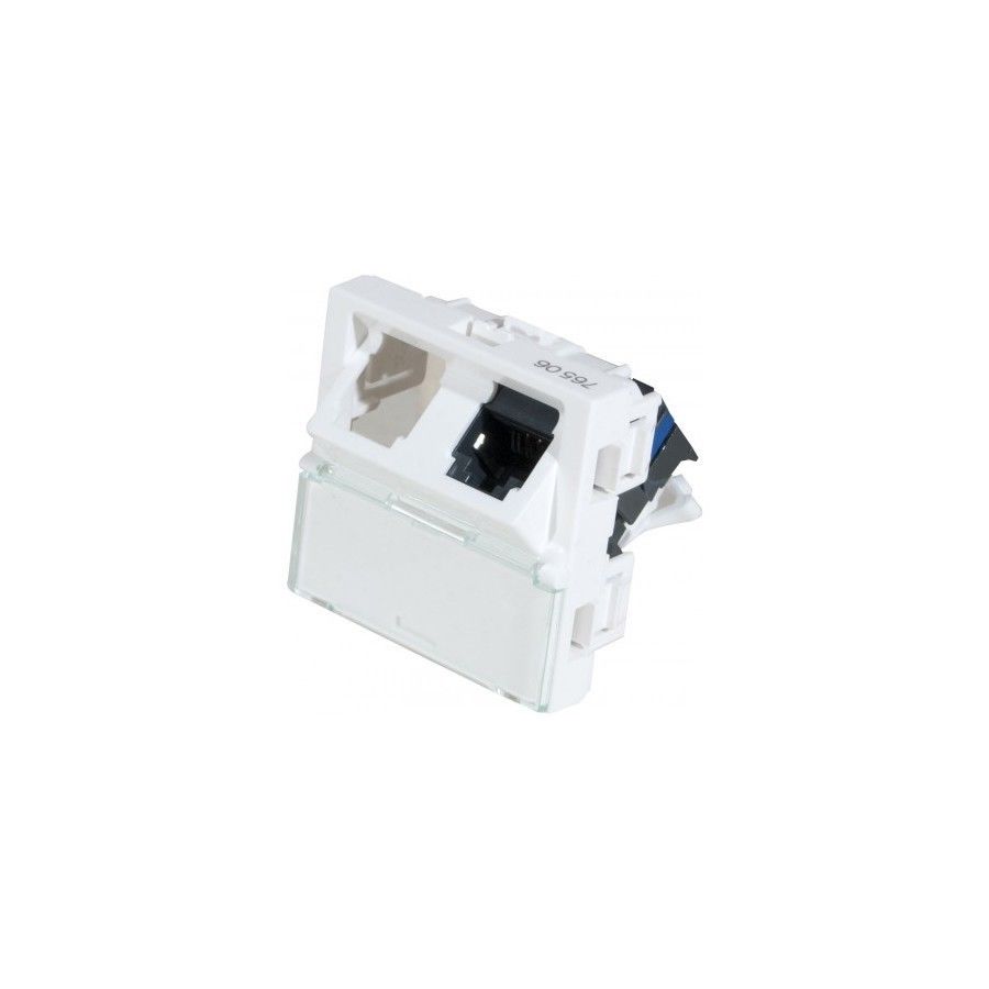 Prise Rj45 - Legrand - 2xrj 45 Prog Mosaic - Categorie 6 - Ftp - Inclinee 45°