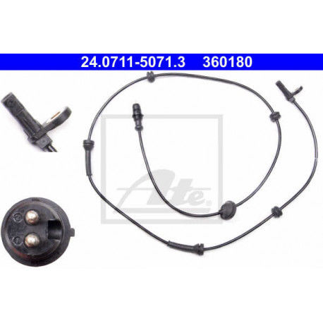 Ate Original 24.0711-5071.3 Capteur De Roue Abs Vitesse Devant 360180
