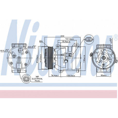 NISSENS Compresseur de climatisation Pour RENAULT VELSATIS ESPACE 89217