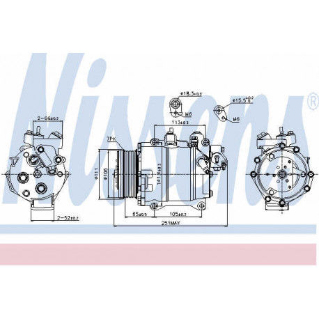 NISSENS Compresseur de climatisation 12V 89245