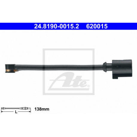 Contact d'avertissement, usure des plaquettes de frein ATE 24.8190-0015.2