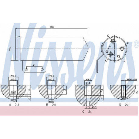 Filtre Deshydratant, Climatisation Nissens Nis 95193