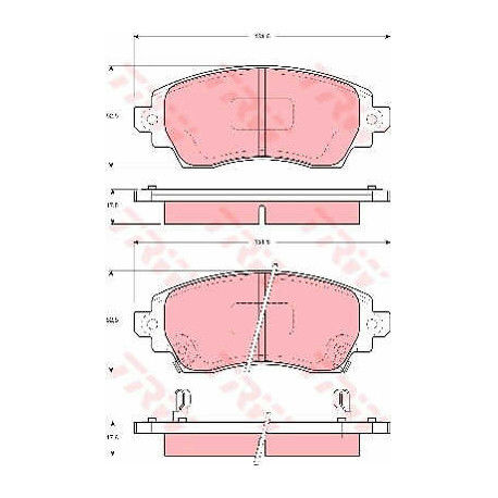 TRW - Kit de plaquettes de frein, frein a disque