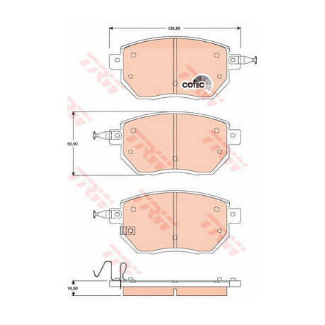 TRW Kit de plaquettes de frein frein a disque