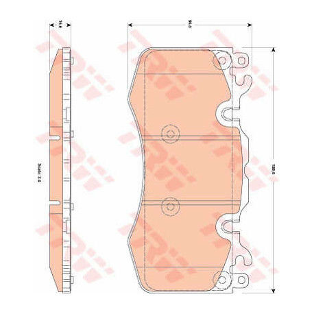 TRW Kit de plaquettes de frein frein a disque