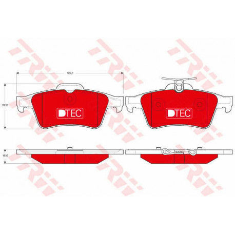 Trw Gdb1621dte Kit Plaquettes De Frein Ã...