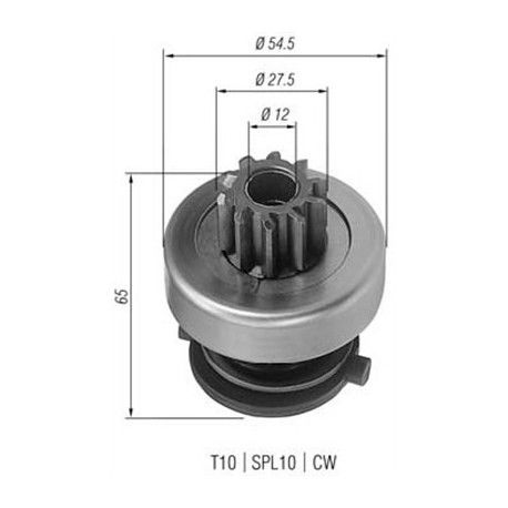 Pignon Lanceur Roue Libre de Demarreur Bosch 1006209523 9003336291 MERCEDES 
