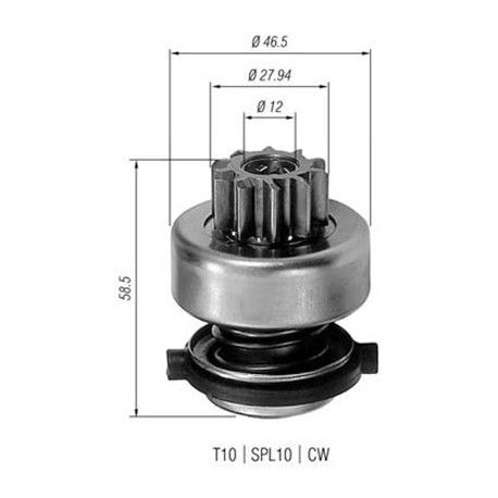 Pignon Lanceur Roue Libre de Demarreur Bosch 1006209538 - 1.006.209.538 MERCEDES