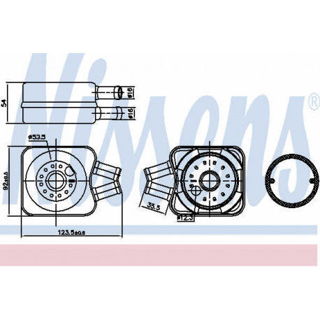 Radiateur d'huile NISSENS 90607