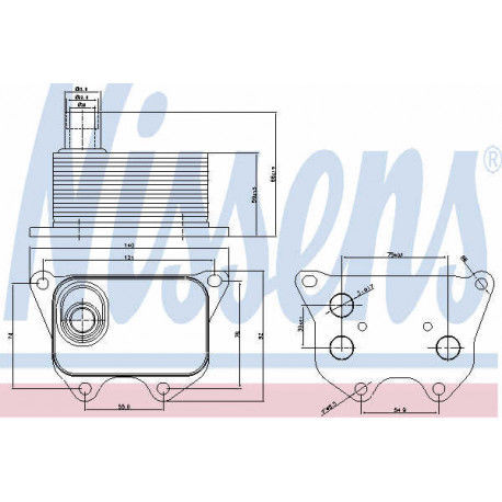 Radiateur d'huile NISSENS 90659
