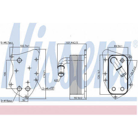 Radiateur d'huile NISSENS 90804