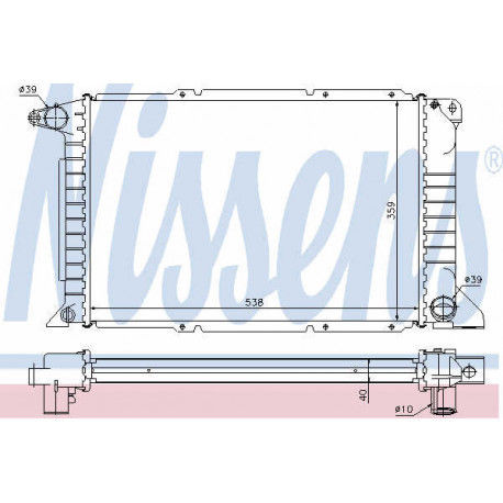 Lg Radiateur, refroidissement du moteur NISSENS 62080A