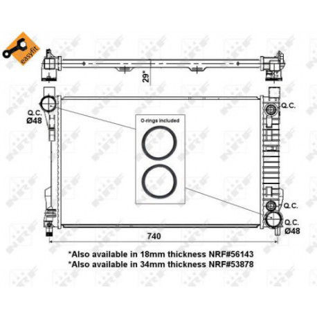 Radiateur Refroidissement Moteur Nrf 53419