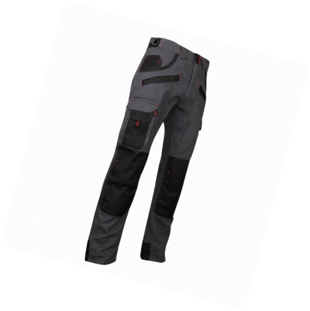 Pantalon de travail bicolore avec poches genouilleres ARGILE LMA Gris