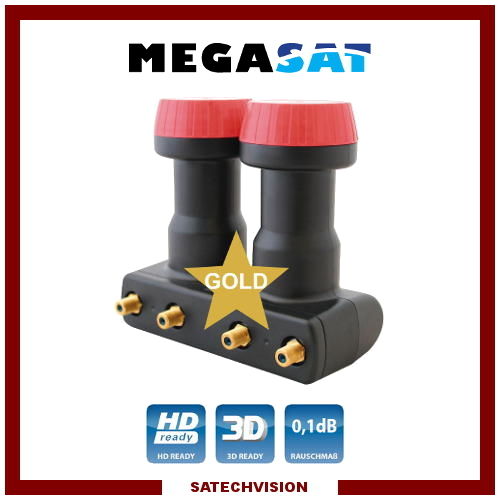 Lnb Monobloc Quad Megasat Diavolo Double Tete 4 Sorties 01db