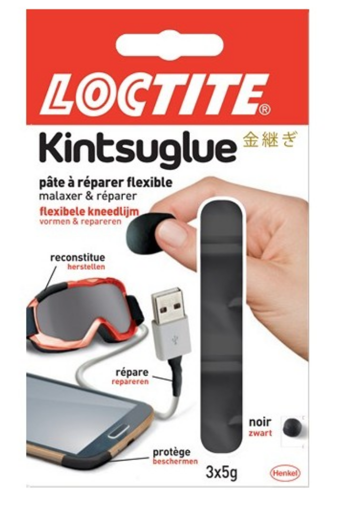 Kintsuglue Loctite 3x5g Pate A Reparer Flexible Multi Usages Couleur Noire