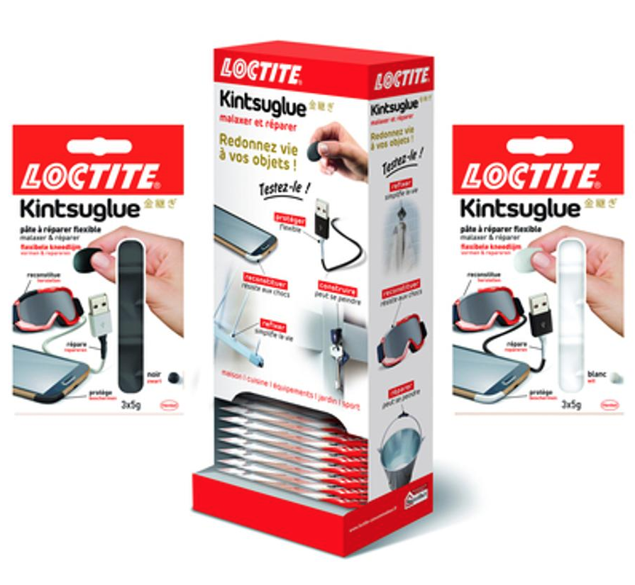 Kintsuglue Loctite 3x5g Pate A Reparer Flexible Multi Usages Couleur Noire