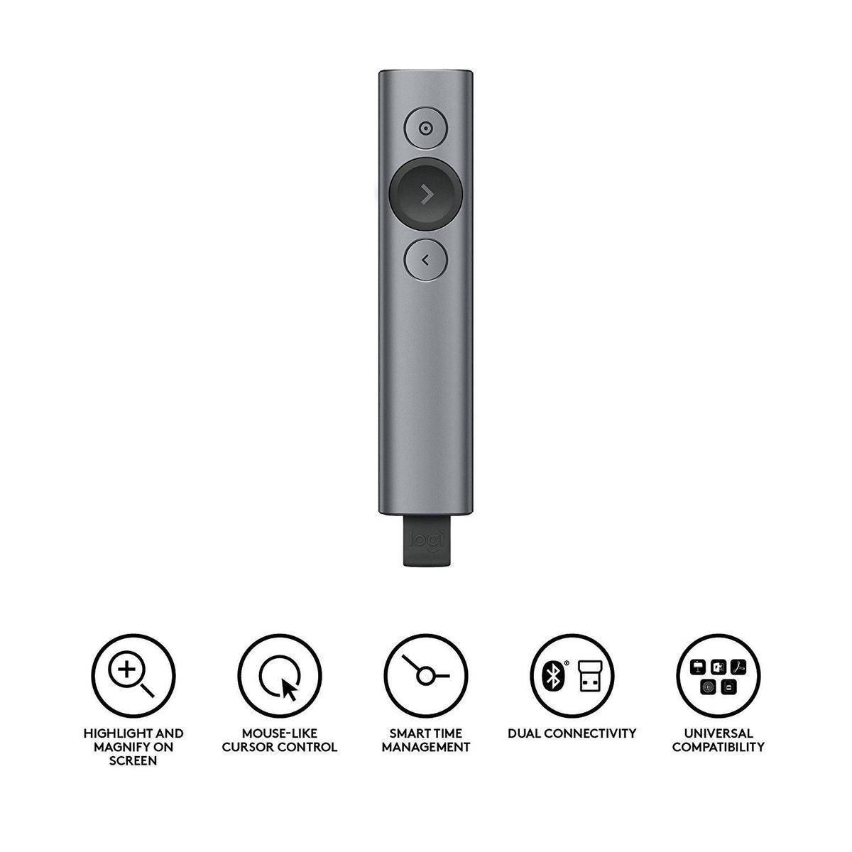 Pointeur Logitech Spotlight Compatible Avec Windows Apple Linux