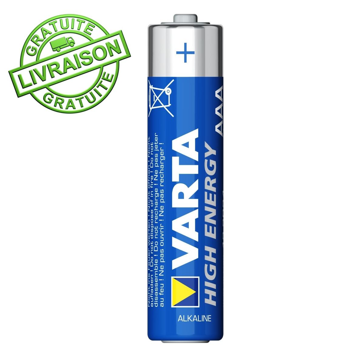 Varta - Pile Alcaline - AAA x 6 + 2 gratuites - High Energy (LR03)