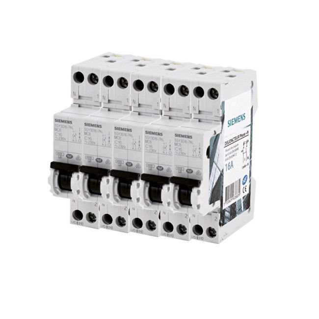 Siemens - Lot de 5 Disjoncteurs electriques phase + neutre 16A