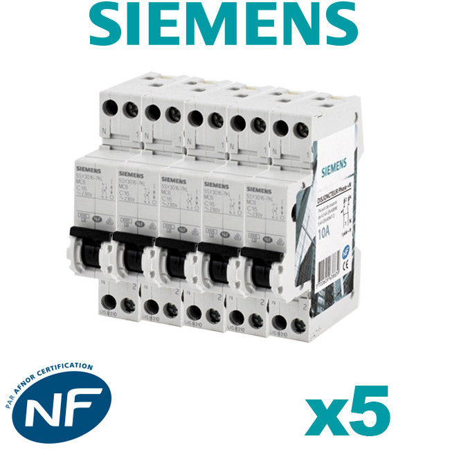 Siemens - Lot De 5 Disjoncteurs Electri ...