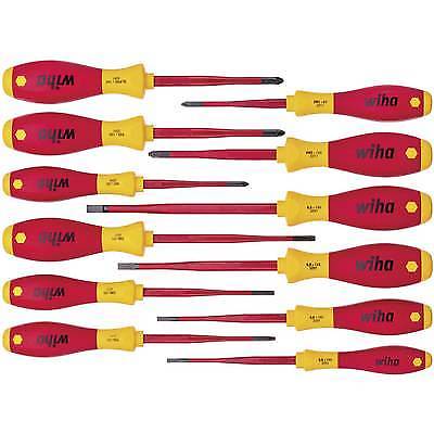 Wiha - Jeu De 12 Tournevis Softfinish Slimfix Vde Isoles Fente +