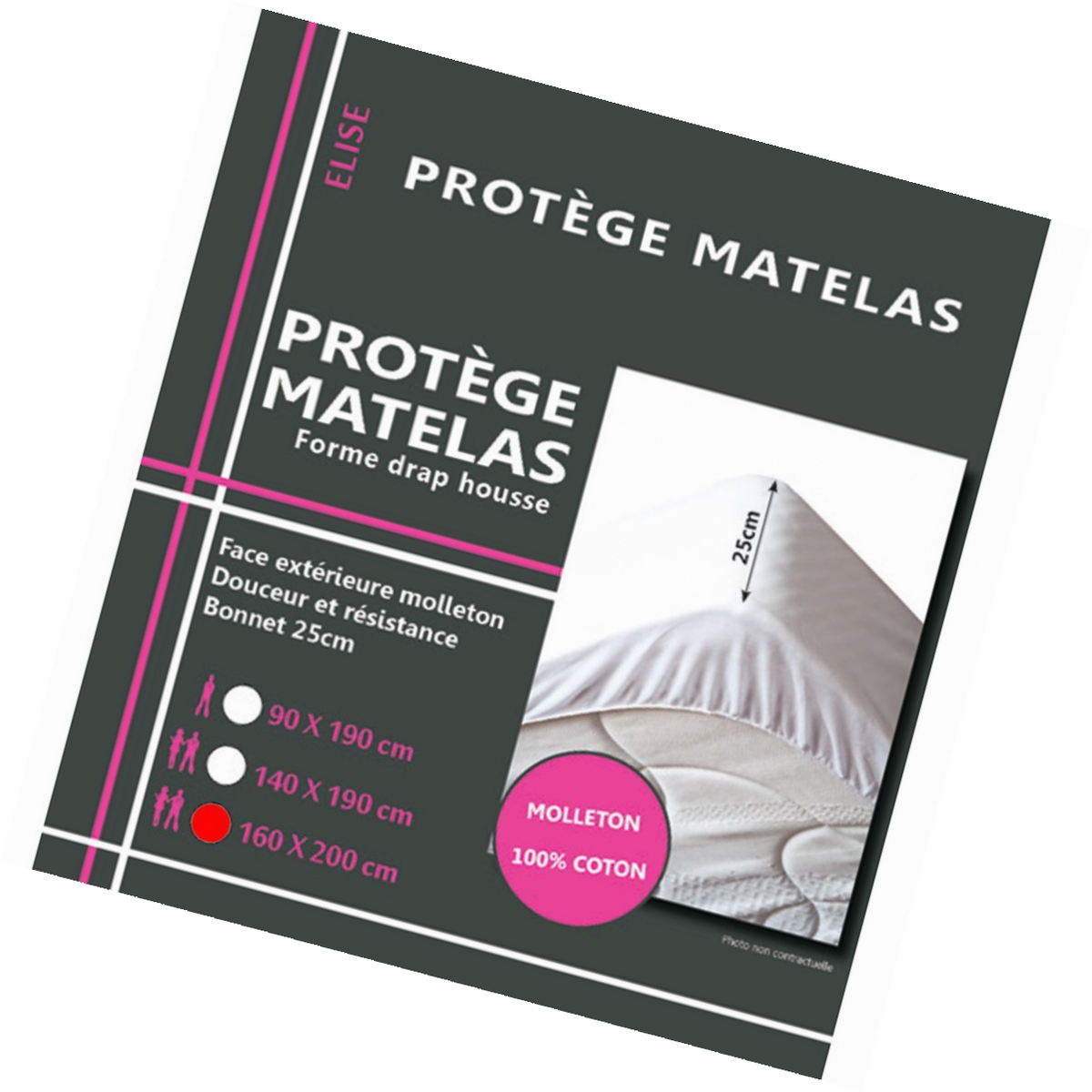 Lovely Casa Protege Matelas-taille 160x ...