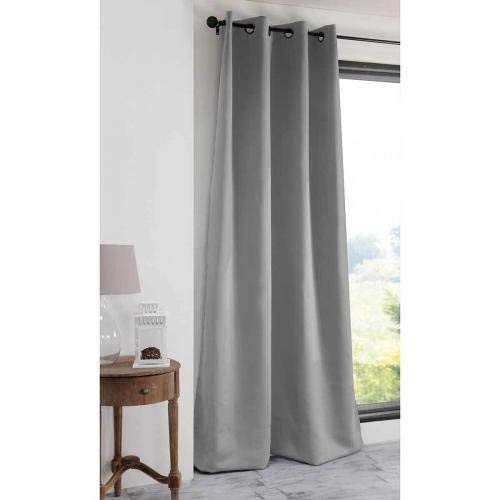 Rideau Occultant - Stof - Notte - 100% Polyester - Gris - ?illets - 135 X 250 Cm