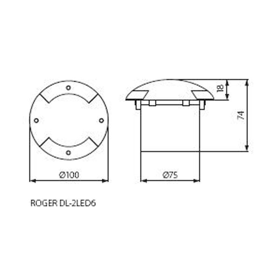 Luminaire de sol KANLUX ROGER DL-2LED6