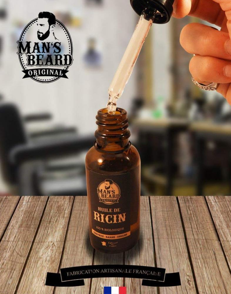 Mans Beard - Huile De Ricin - 30ml - 100% Naturelle