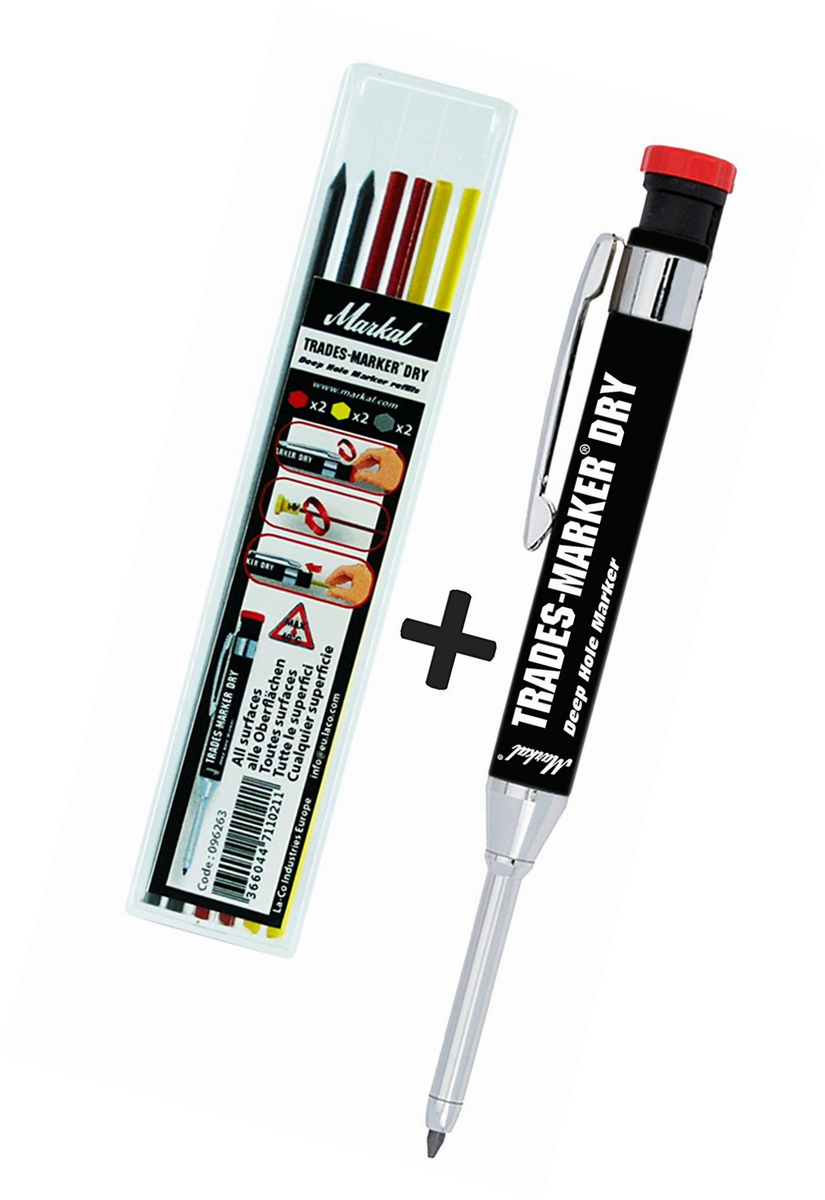 MARKAL 96264 Trades-Marker Dry Starter Pack, 1 crayon + 1 pack de recharges,... 