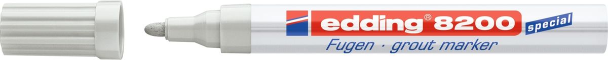 Edding 8200 - Marqueur pour joints Blanc - Marqueur fortement opaque avec pointe
