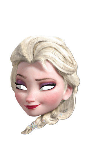 Masque carton Elsa La Reine des Neiges Taille Unique